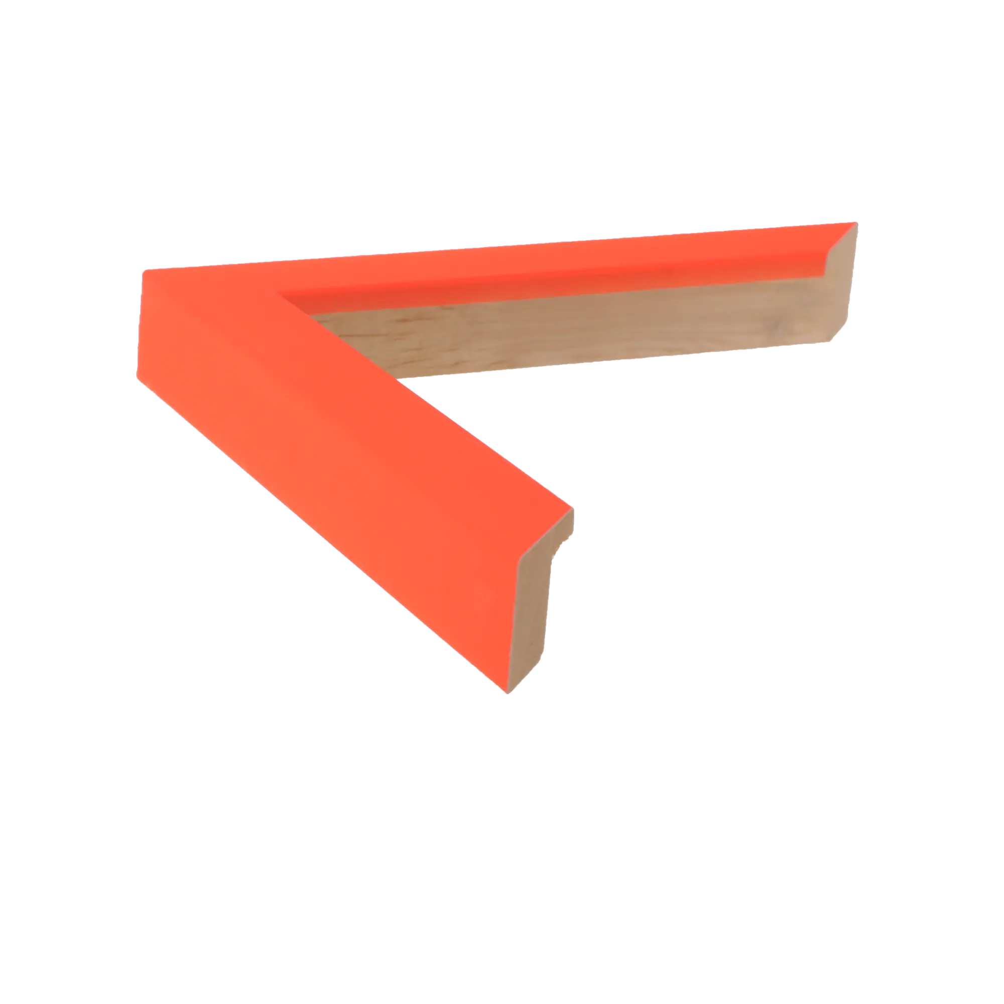 Side view of Chroma picture frame in orange