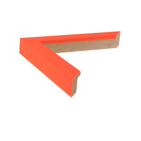 Side view of Chroma picture frame in orange