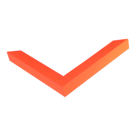 Corner view of Chroma in orange picture frame