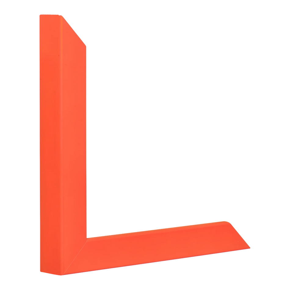 Vertical view of chroma orange picture frame