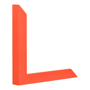 Vertical view of chroma orange picture frame