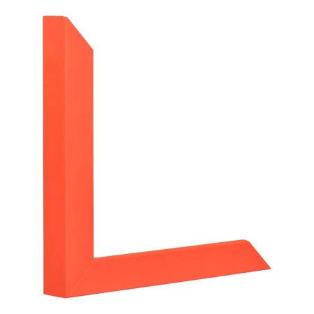 Vertical view of chroma orange picture frame