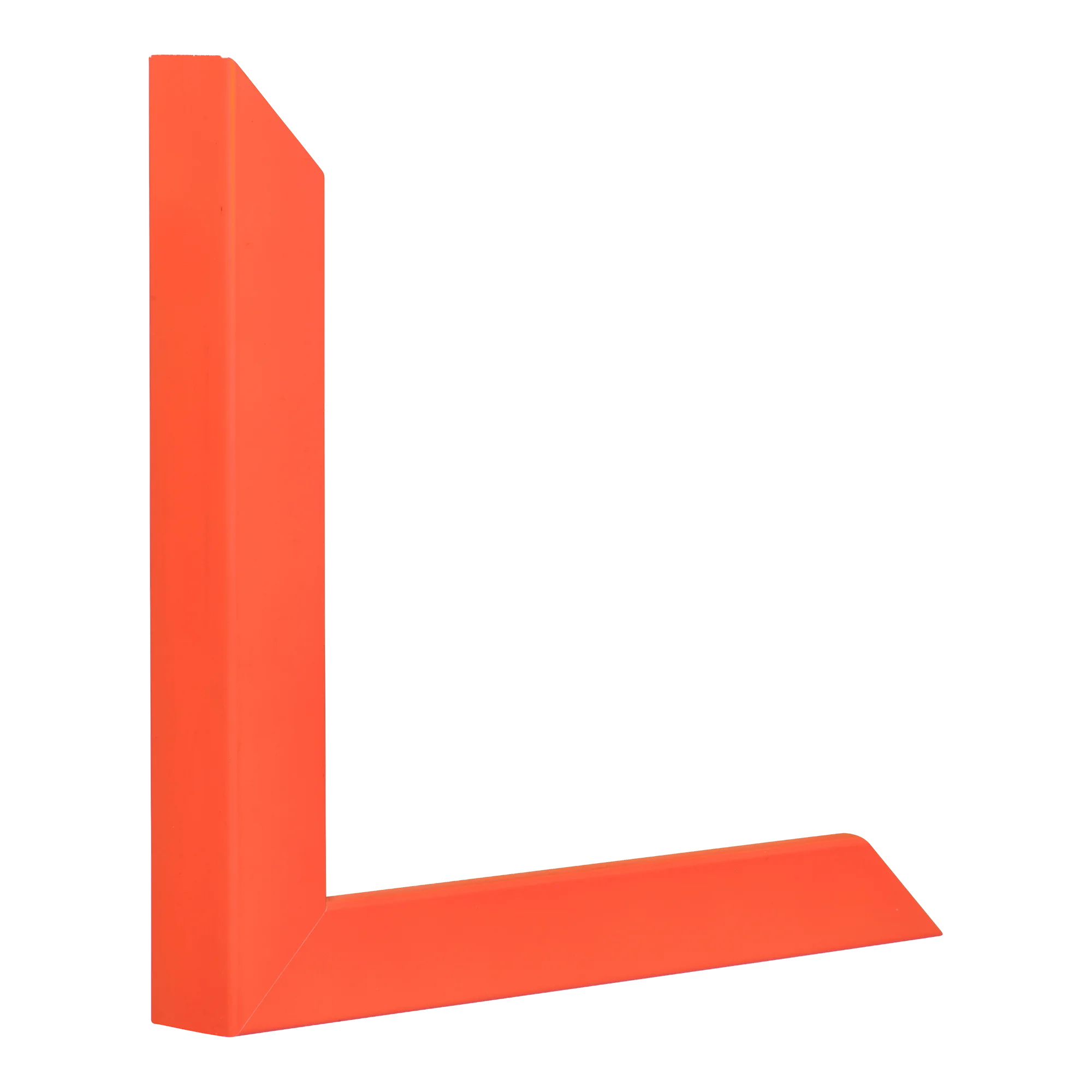 Vertical view of chroma orange picture frame