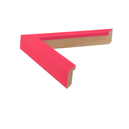 Side view of Chroma picture frame in pink