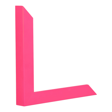 Vertical view of chroma pink picture frame sample