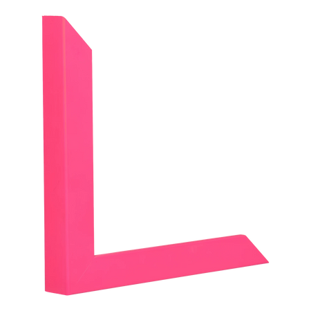 Vertical view of chroma pink picture frame