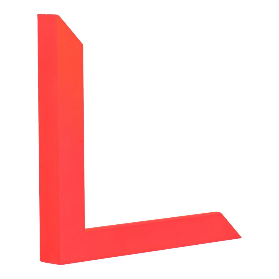 Vertical view of chroma red picture frame