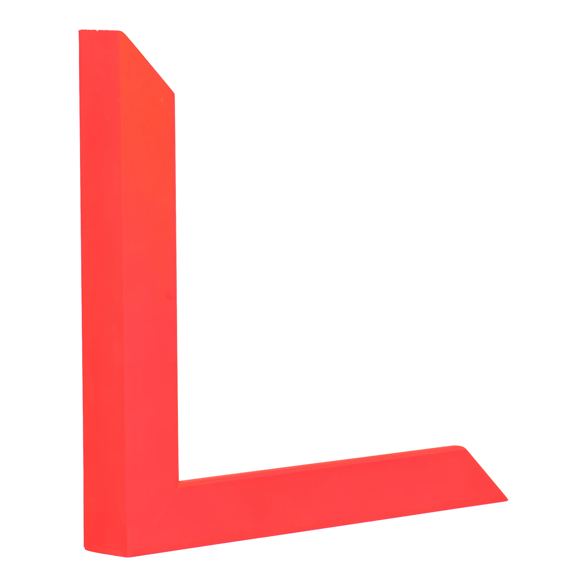 Vertical view of chroma red picture frame