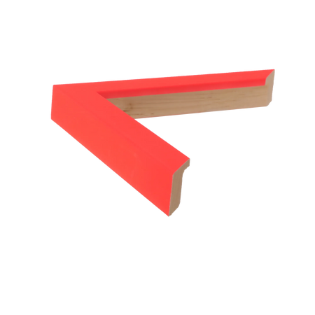 Side view of Chroma picture frame in red