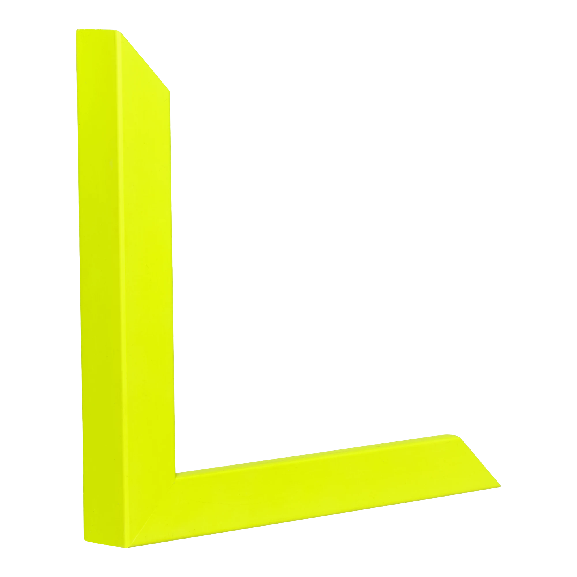 Vertical view of chroma yellow picture frame