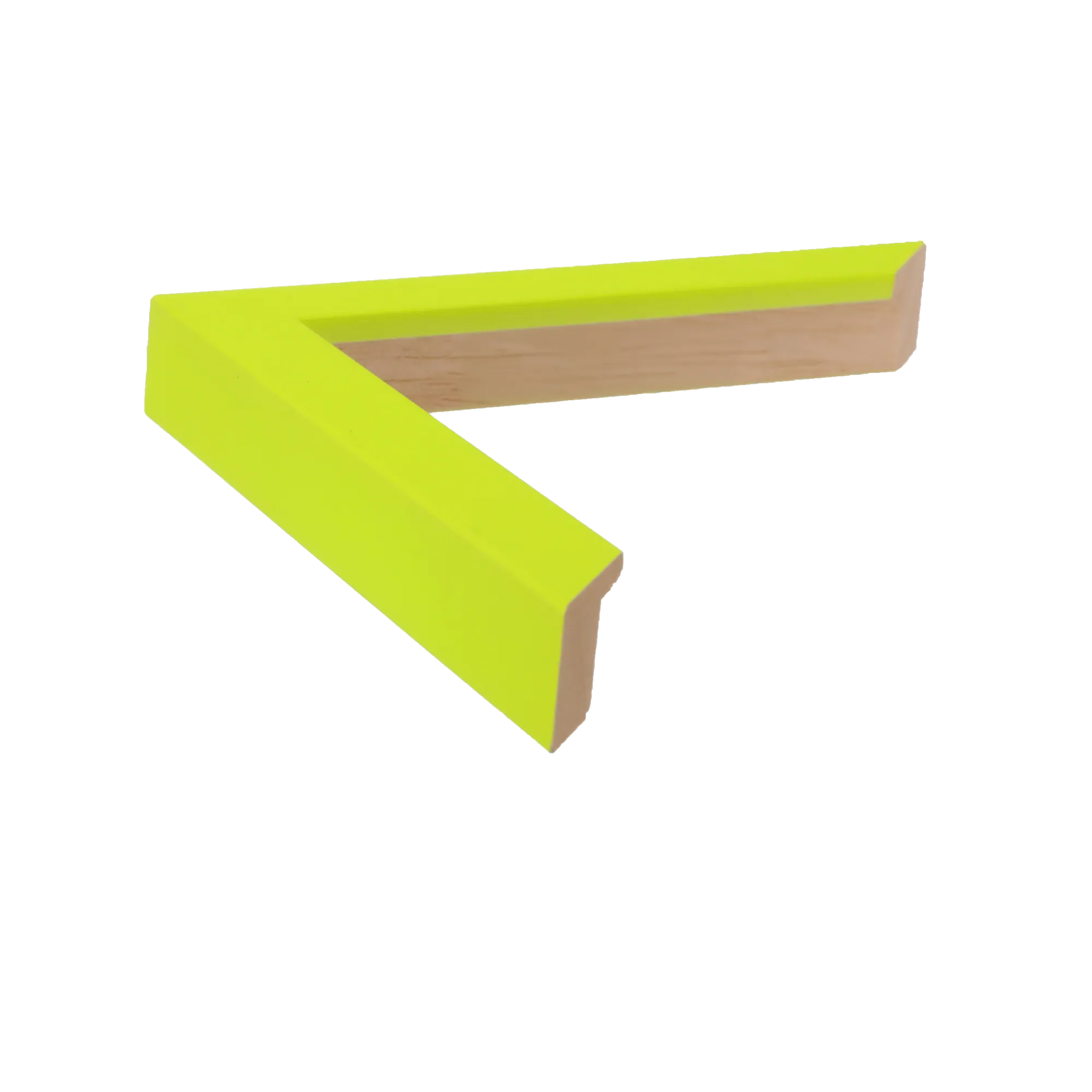 Side view of Chroma picture frame in yellow