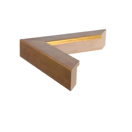 Side view of Classic I picture frame in antique gold