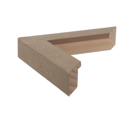 Side view of Classic I picture frame in almond