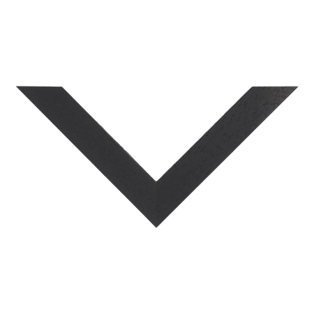 Top view of Classic I picture frame in black grain