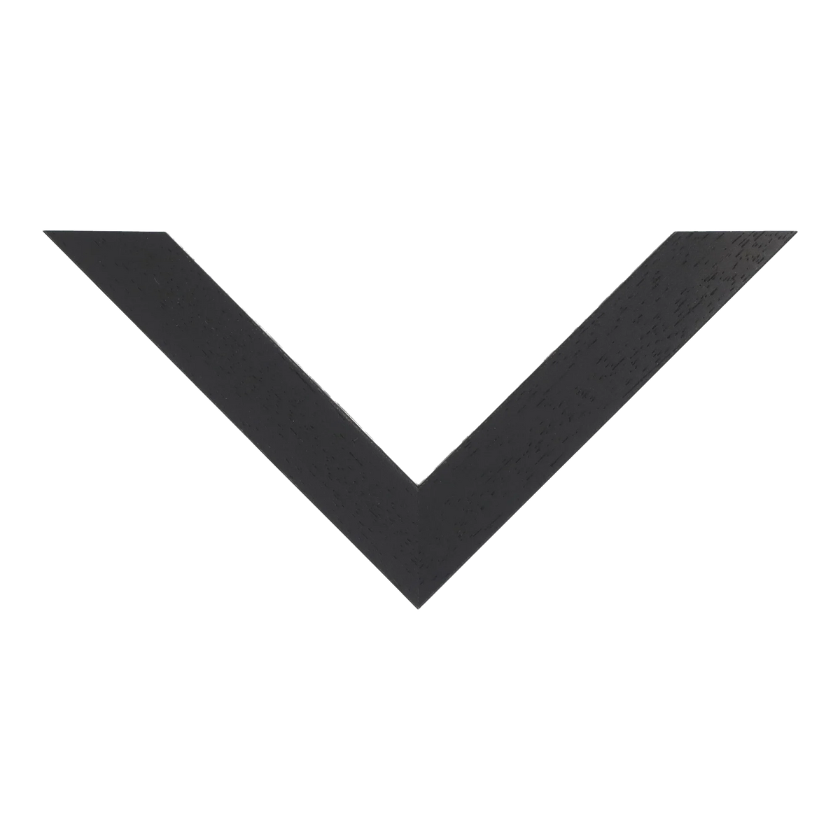 Top view of Classic I picture frame in black grain