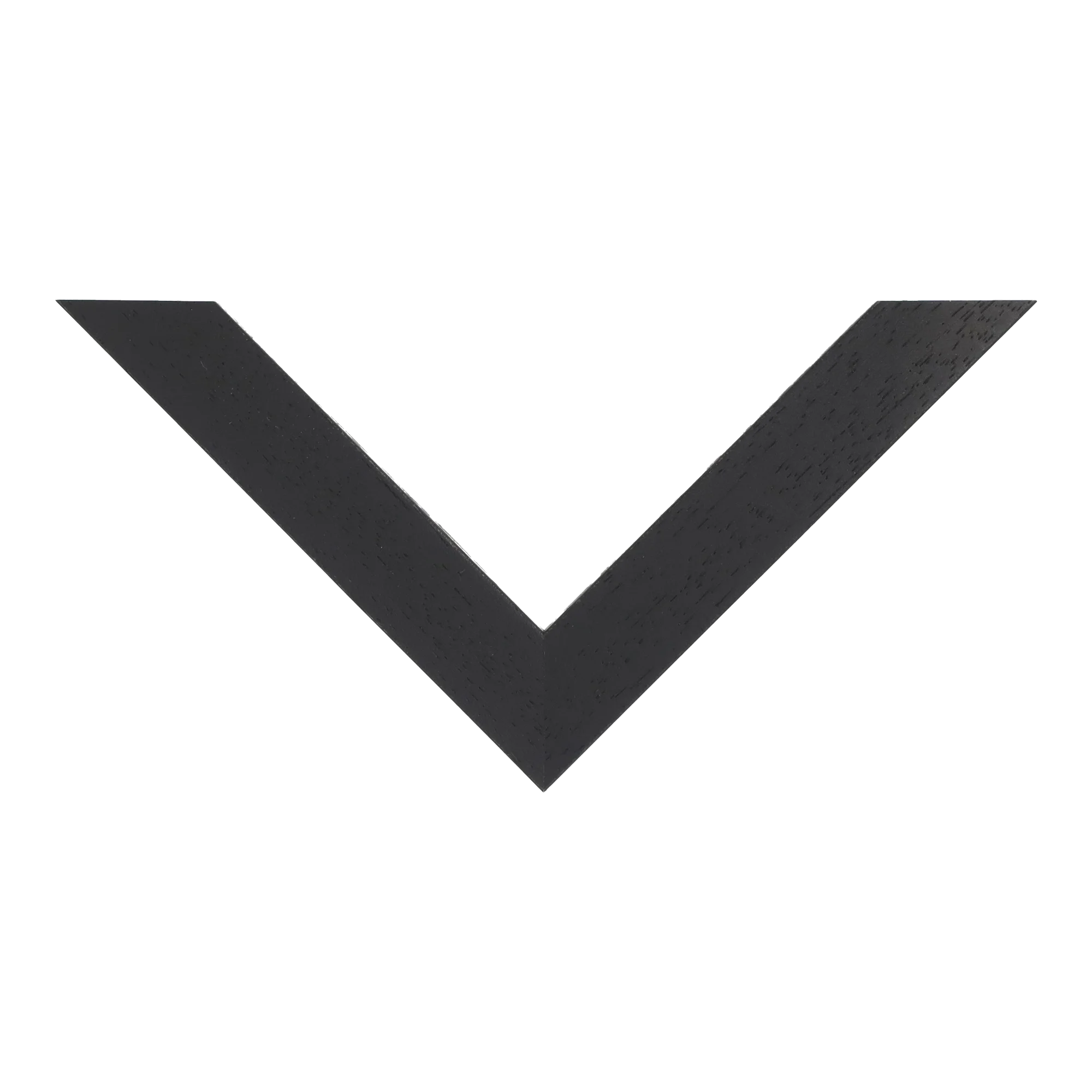 Top view of Classic I picture frame in black grain