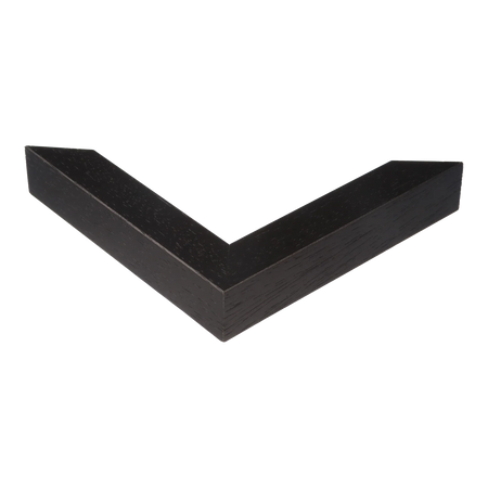 Corner view of Classic I in black grain picture frame