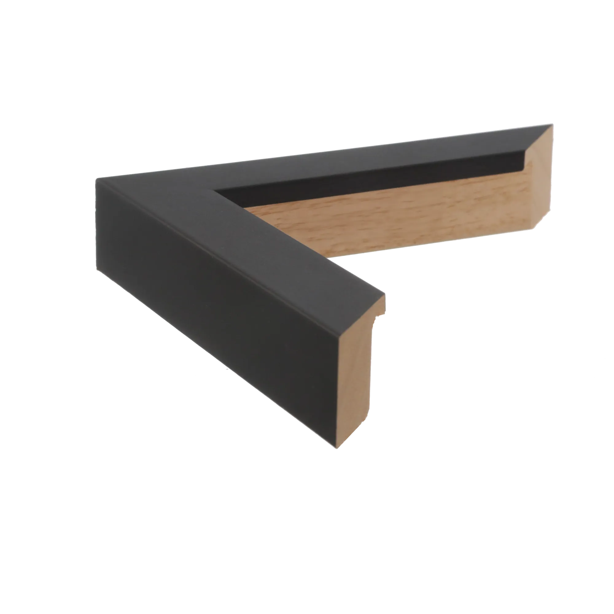 Side view of Classic I picture frame in black