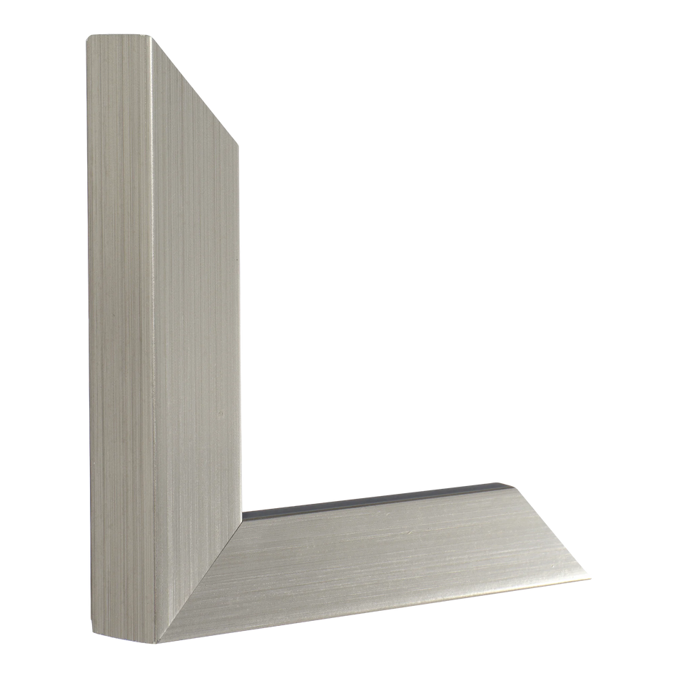 Vertical view of classic i brushed pewter picture frame