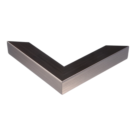 Corner view of Classic I in brushed pewter picture frame