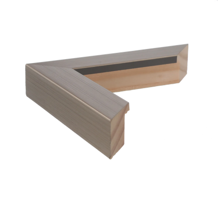 Side view of Classic I picture frame in brushed pewter