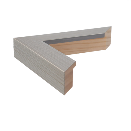 Side view of Classic I picture frame in brushed silver