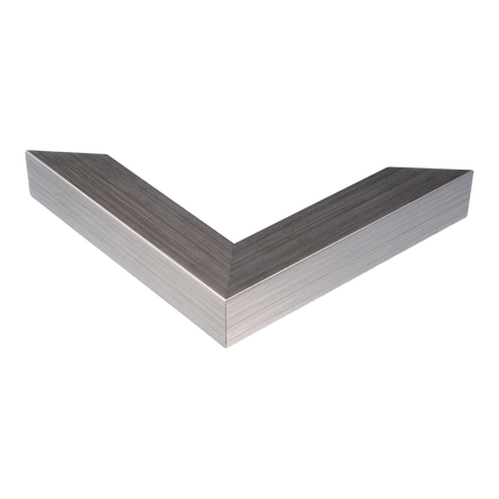 Corner view of Classic I in brushed silver picture frame
