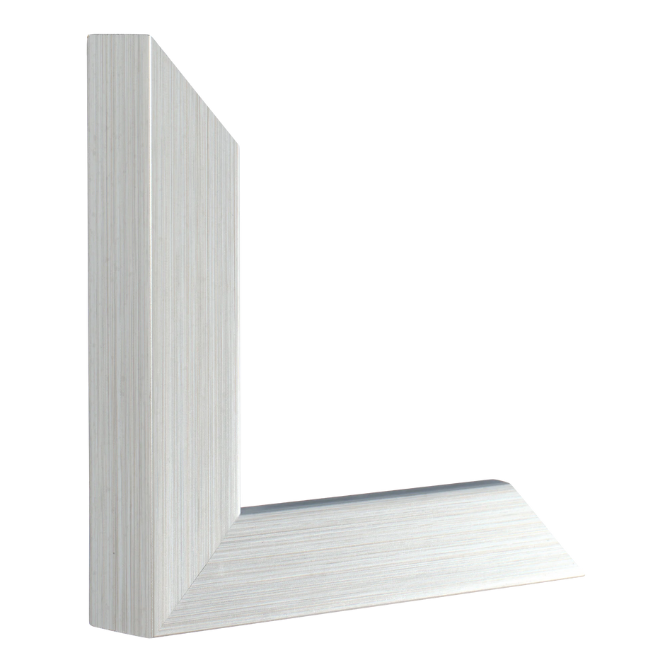 Vertical view of classic i brushed silver picture frame
