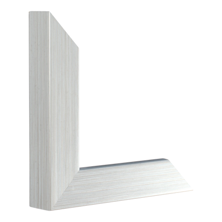 Vertical view of classic i brushed silver picture frame