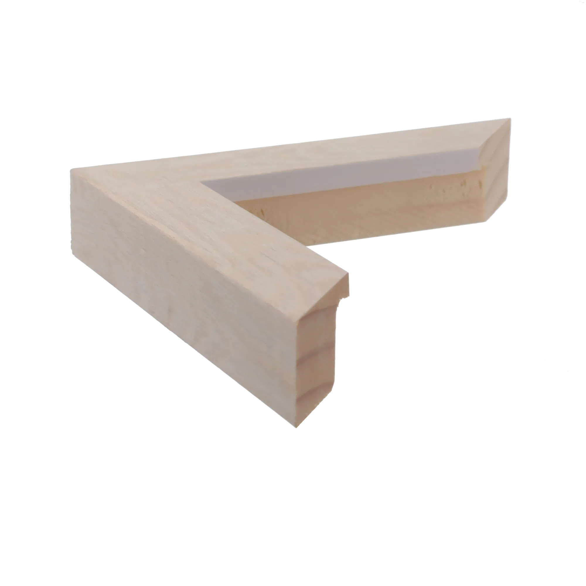 Side view of Classic I picture frame in cream