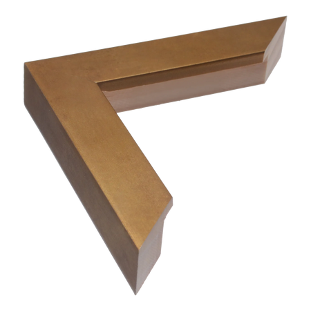 Classic I in distressed gold picture frame