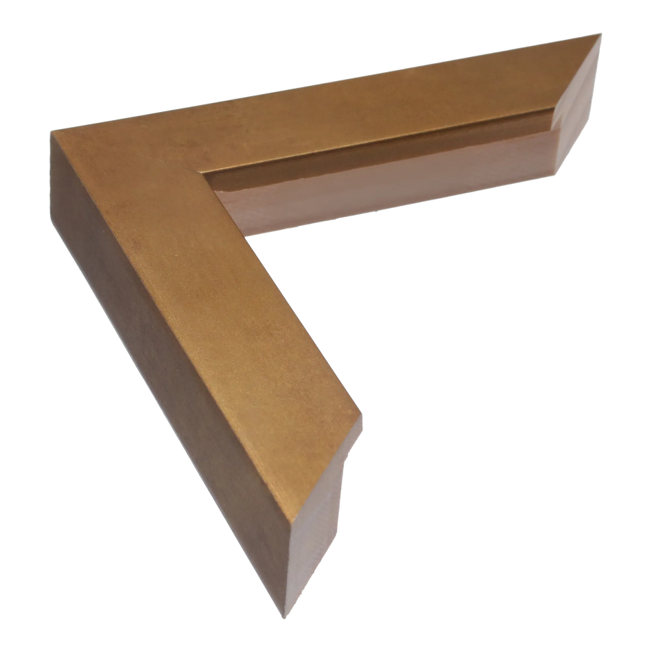 Classic I in distressed gold picture frame