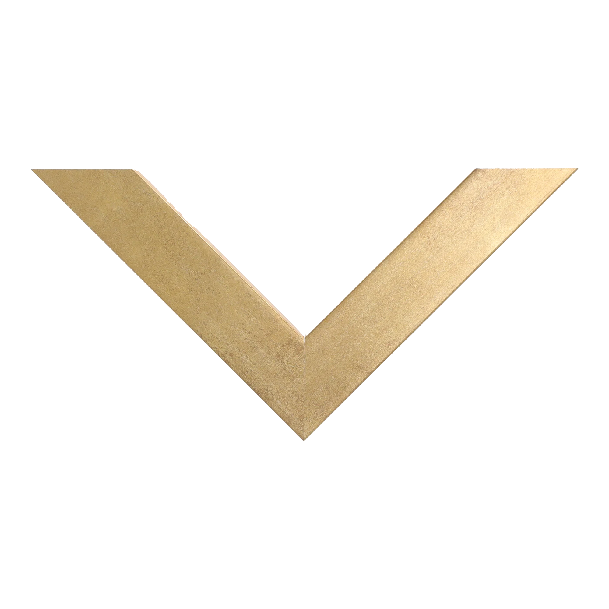 Top view of Classic I picture frame in distressed gold