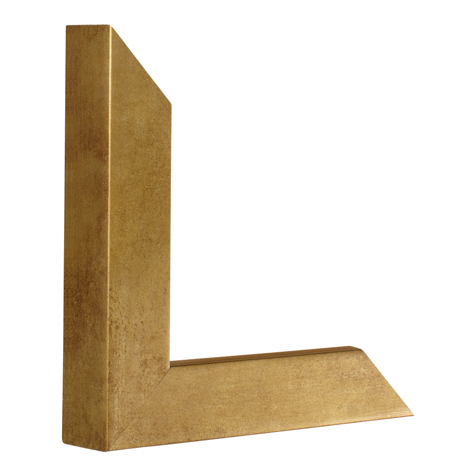 Vertical view of classic i distressed gold picture frame sample