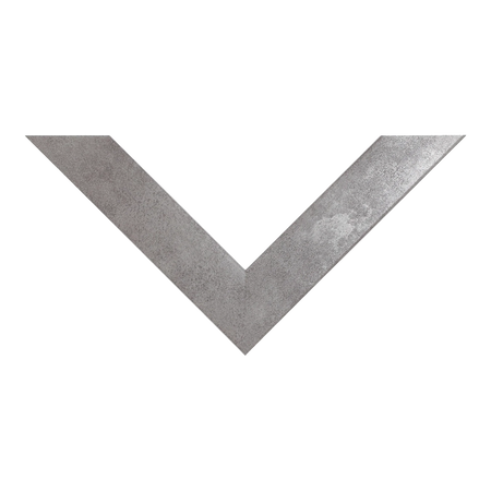 Top view of Classic I picture frame in distressed silver