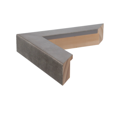 Side view of Classic I picture frame in distressed silver