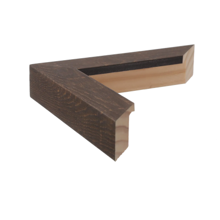 Side view of Classic I picture frame in golden brown