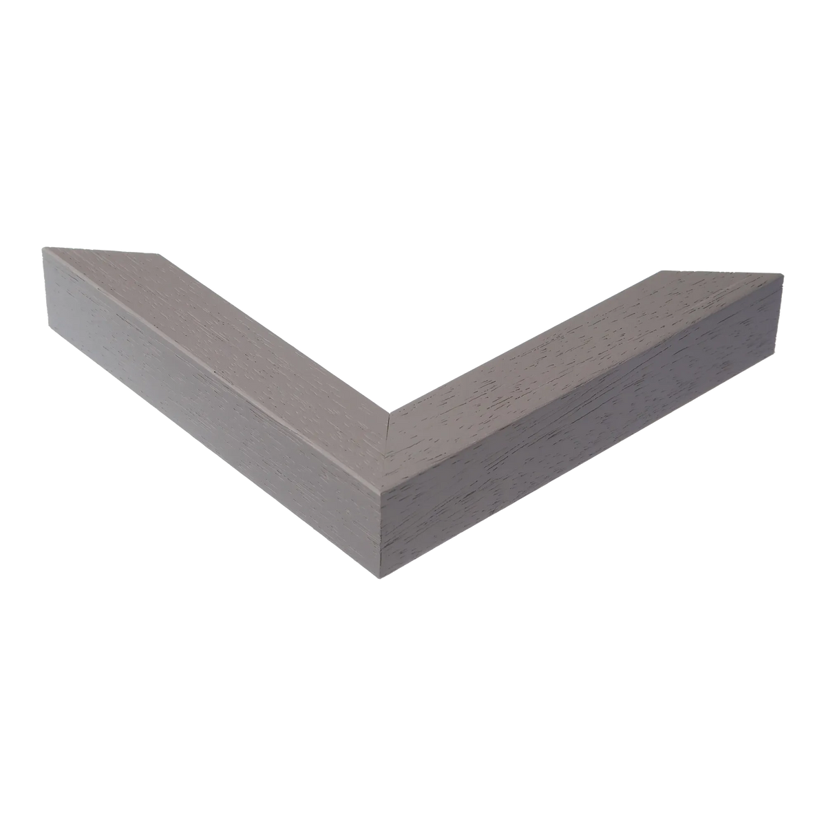 Corner view of Classic I in grey grain picture frame