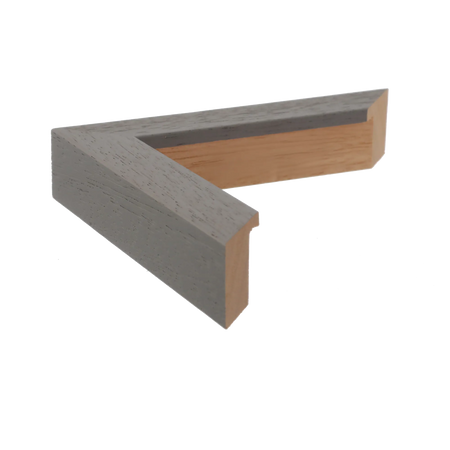 Side view of Classic I picture frame in grey grain