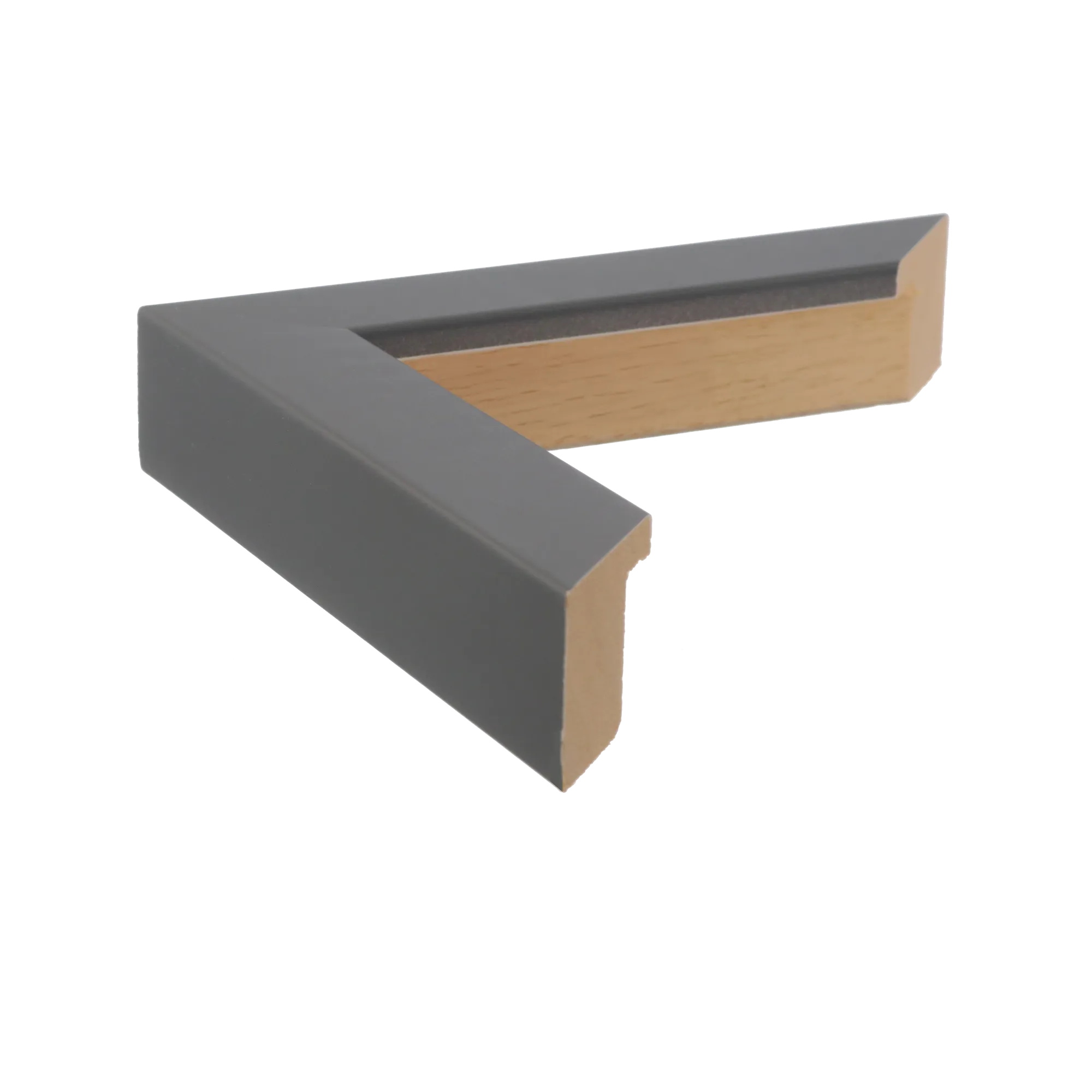 Side view of Classic I picture frame in grey