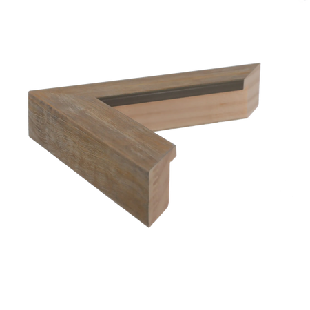 Side view of Classic I picture frame in honey
