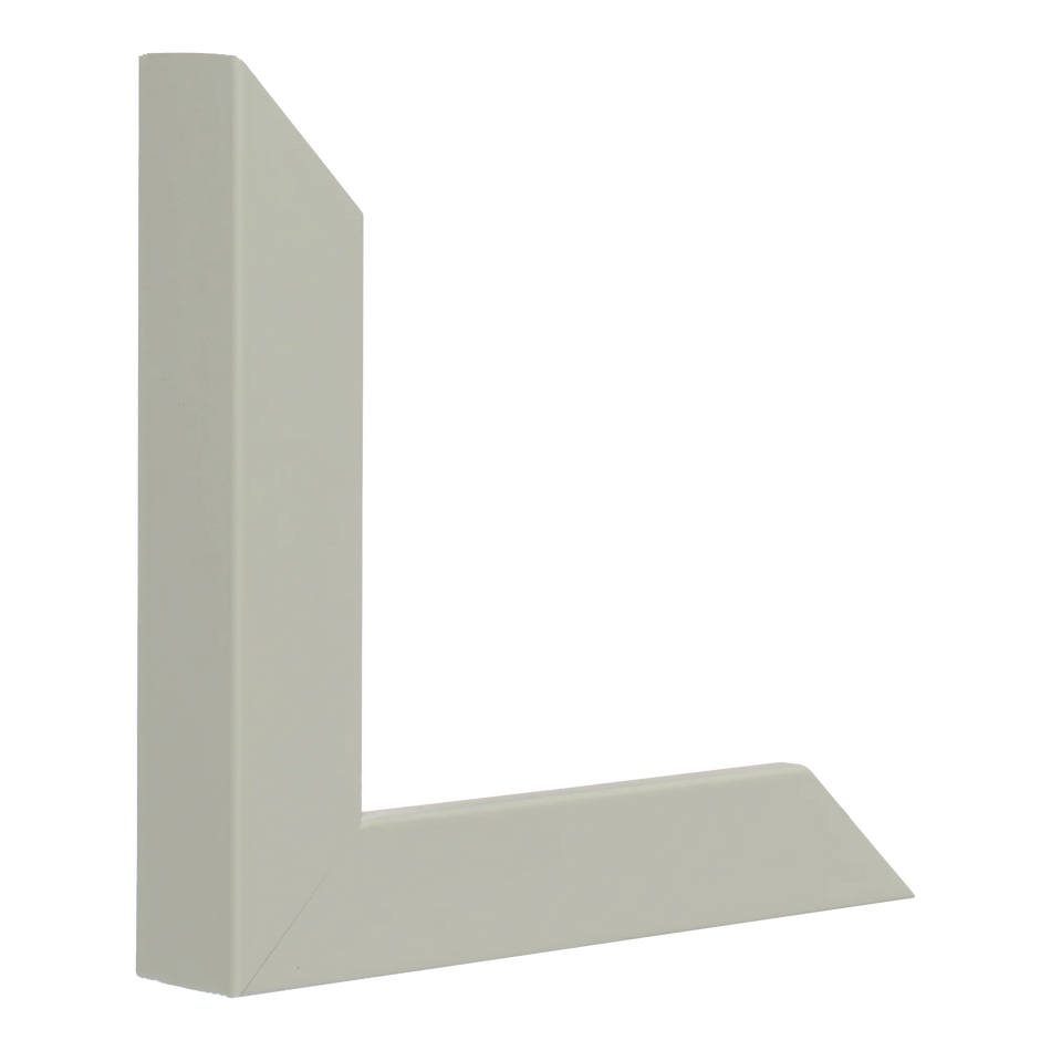 Vertical view of classic i light grey picture frame