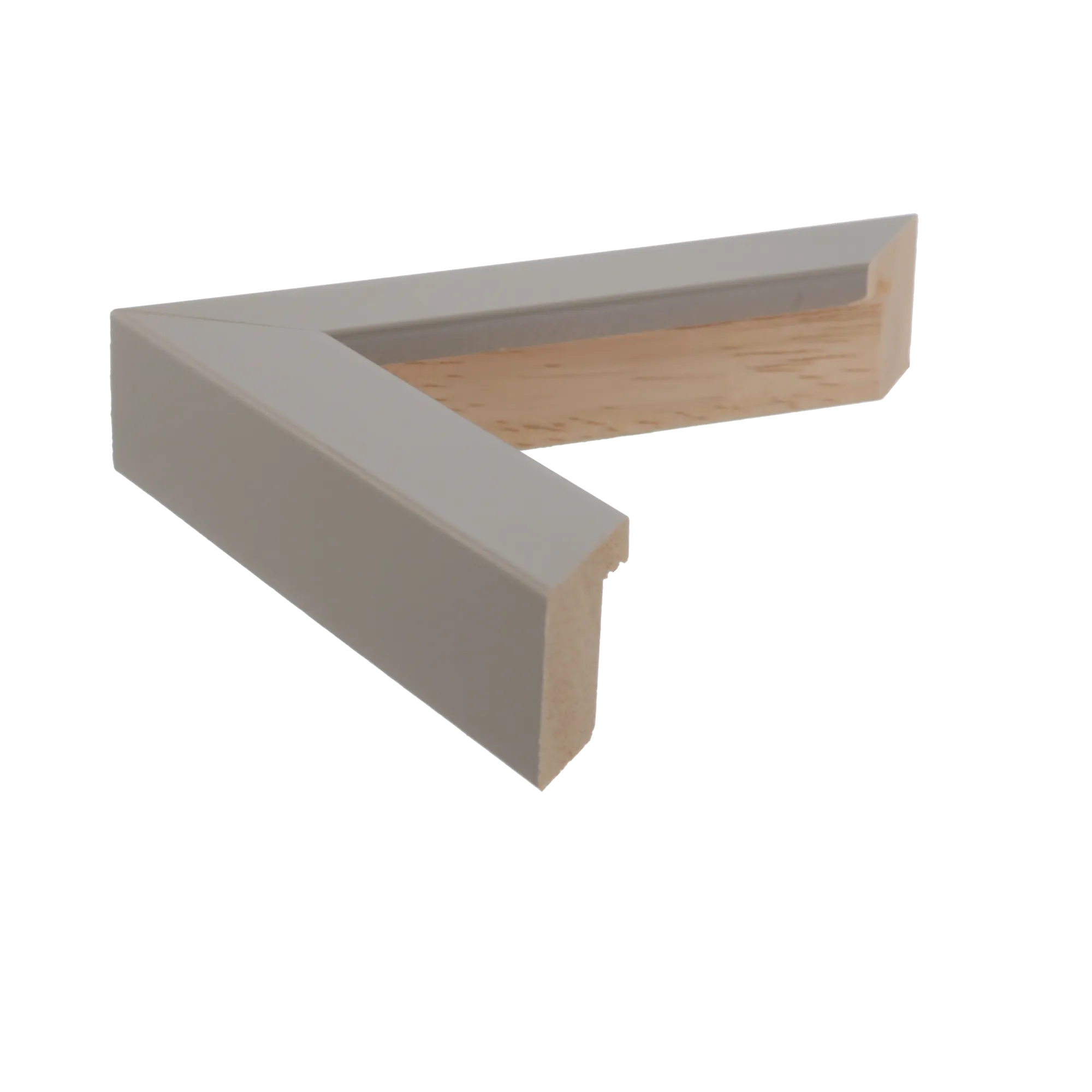 Side view of Classic I picture frame in light grey