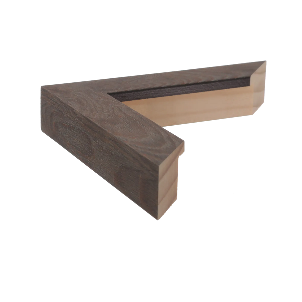 Side view of Classic I picture frame in mink