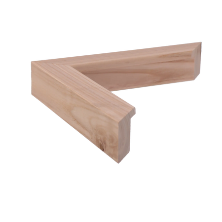 Side view of Classic I picture frame in natural