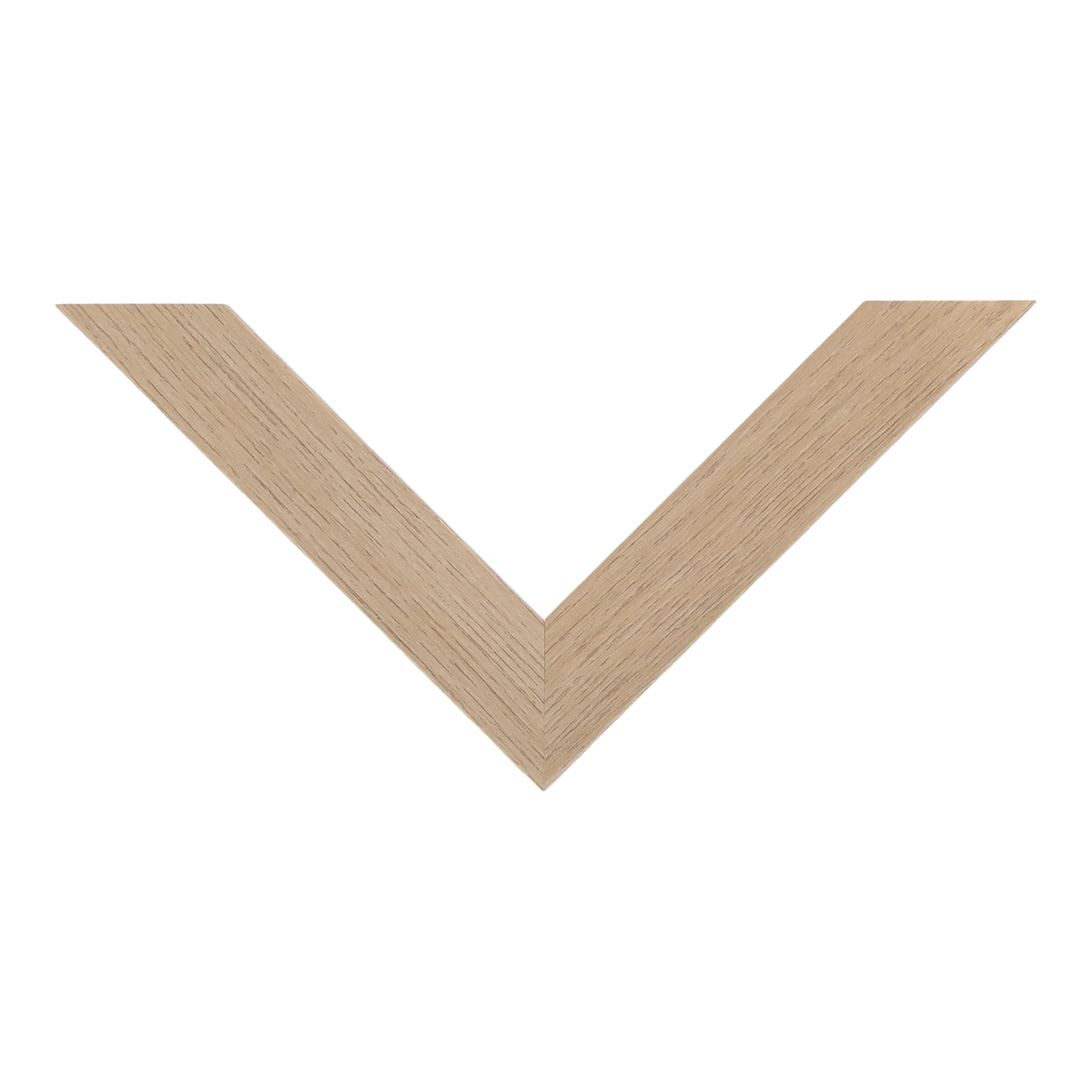 Top view of Classic I picture frame in oak grain