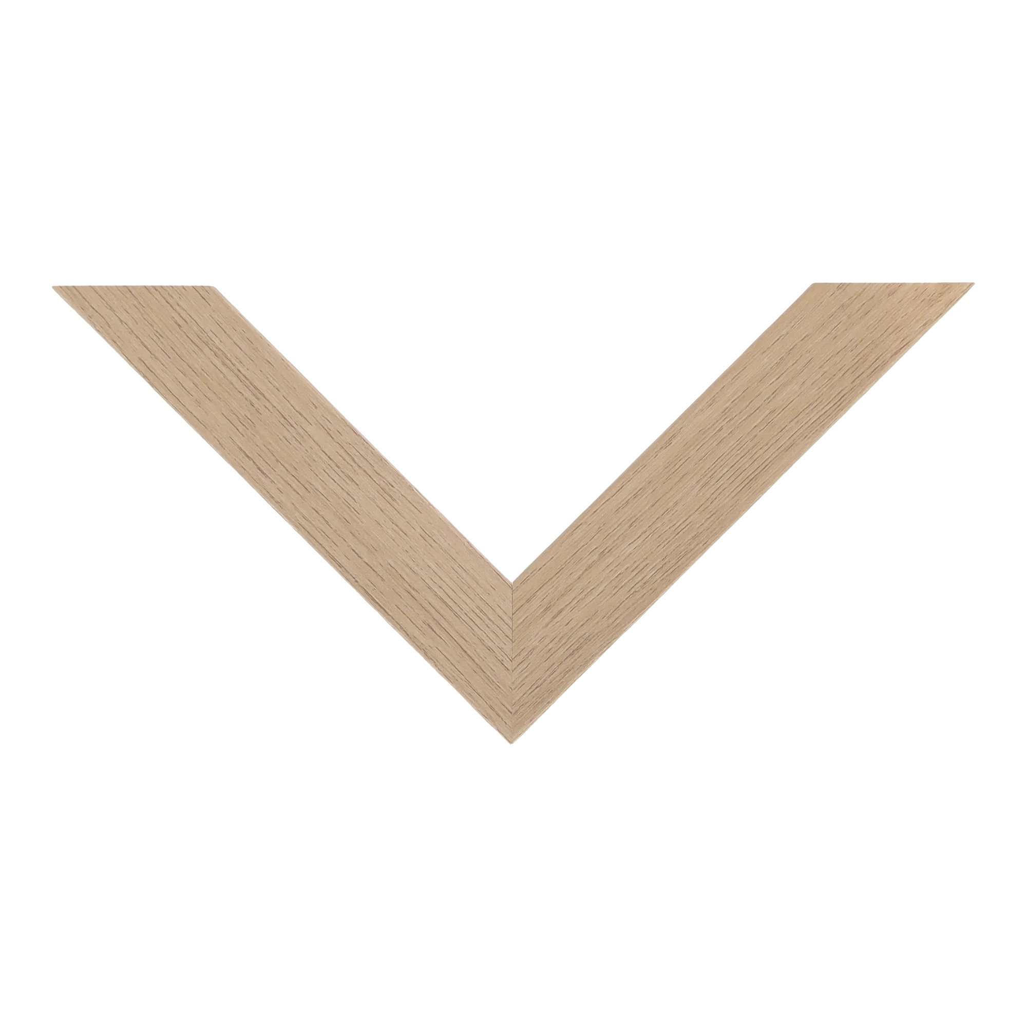 Top view of Classic I picture frame in oak grain