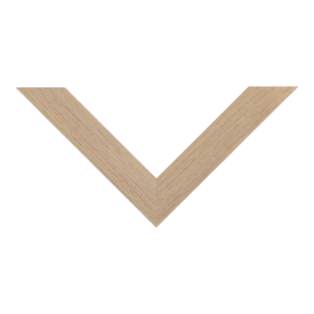 Top view of Classic I picture frame in oak grain