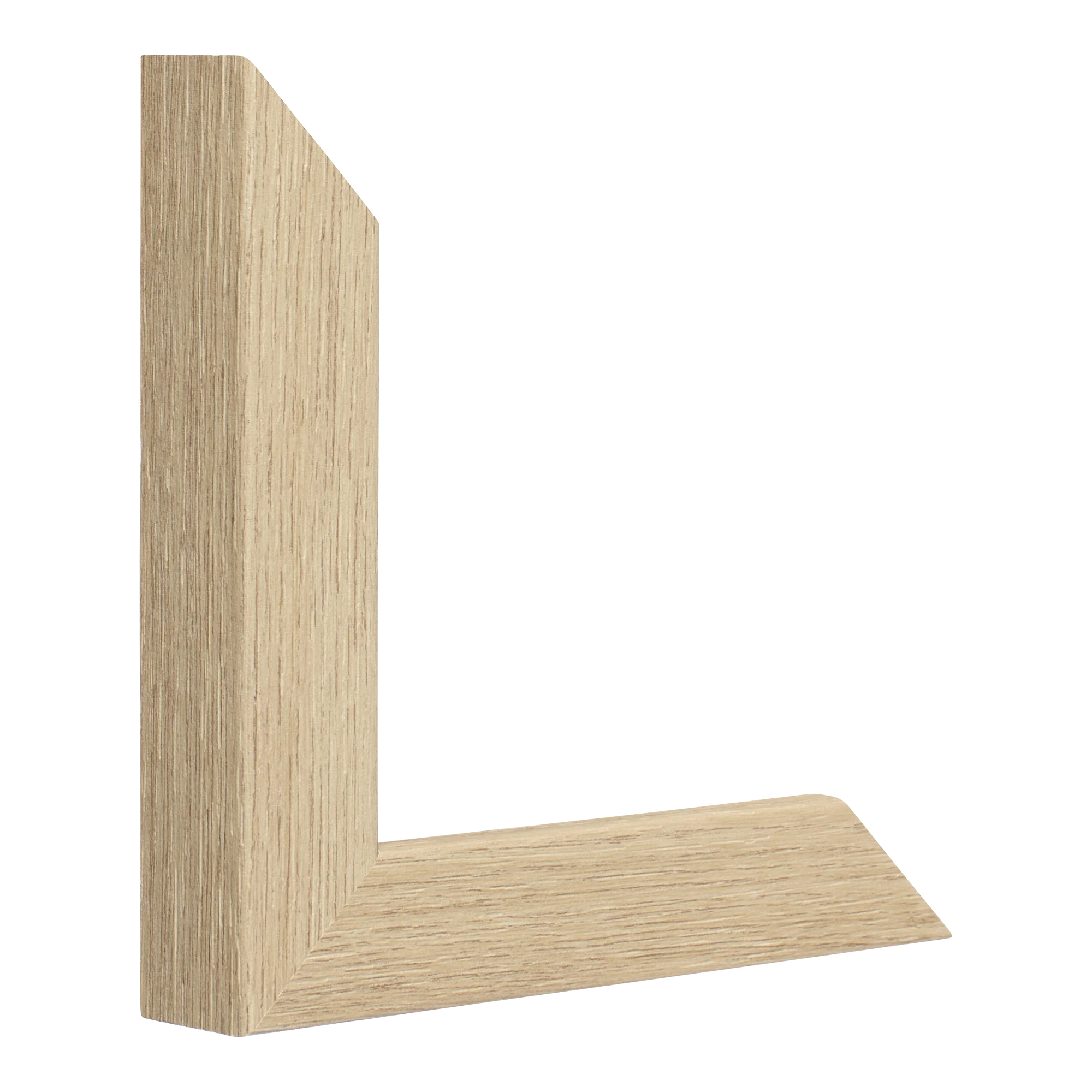 Vertical view of classic i oak grain picture frame sample