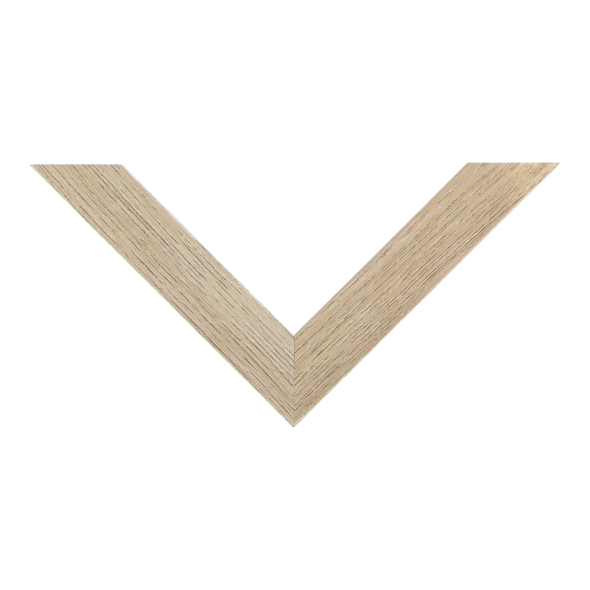 Top view of Classic I picture frame in oak grain